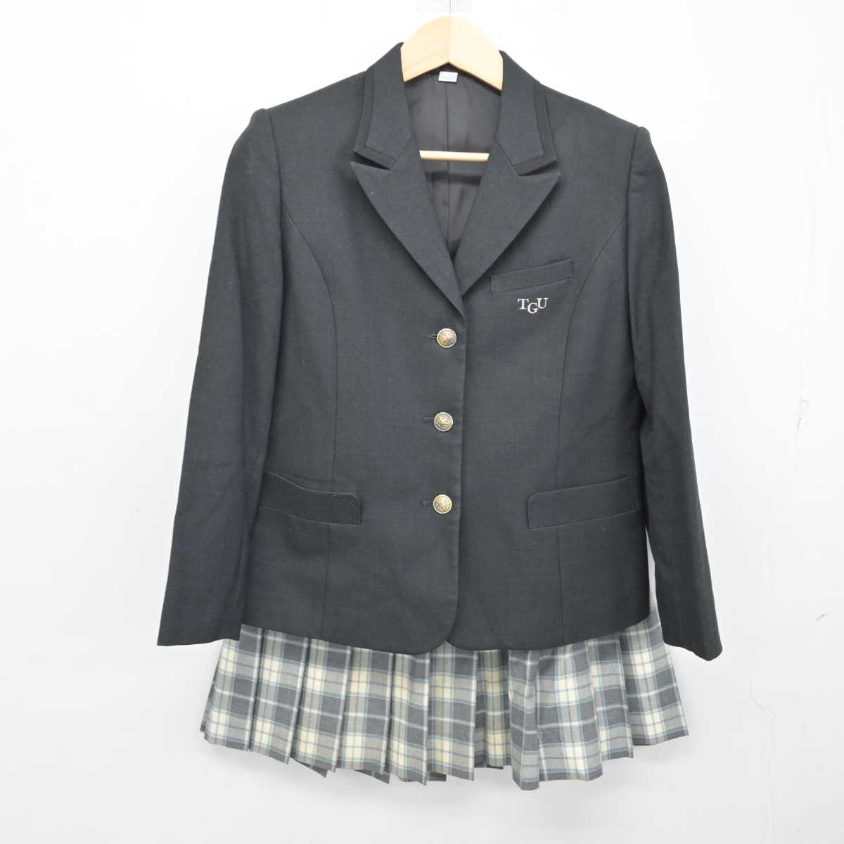 【中古】千葉県 東京学館浦安高等学校 女子制服 2点 (ブレザー・スカート) sf054148