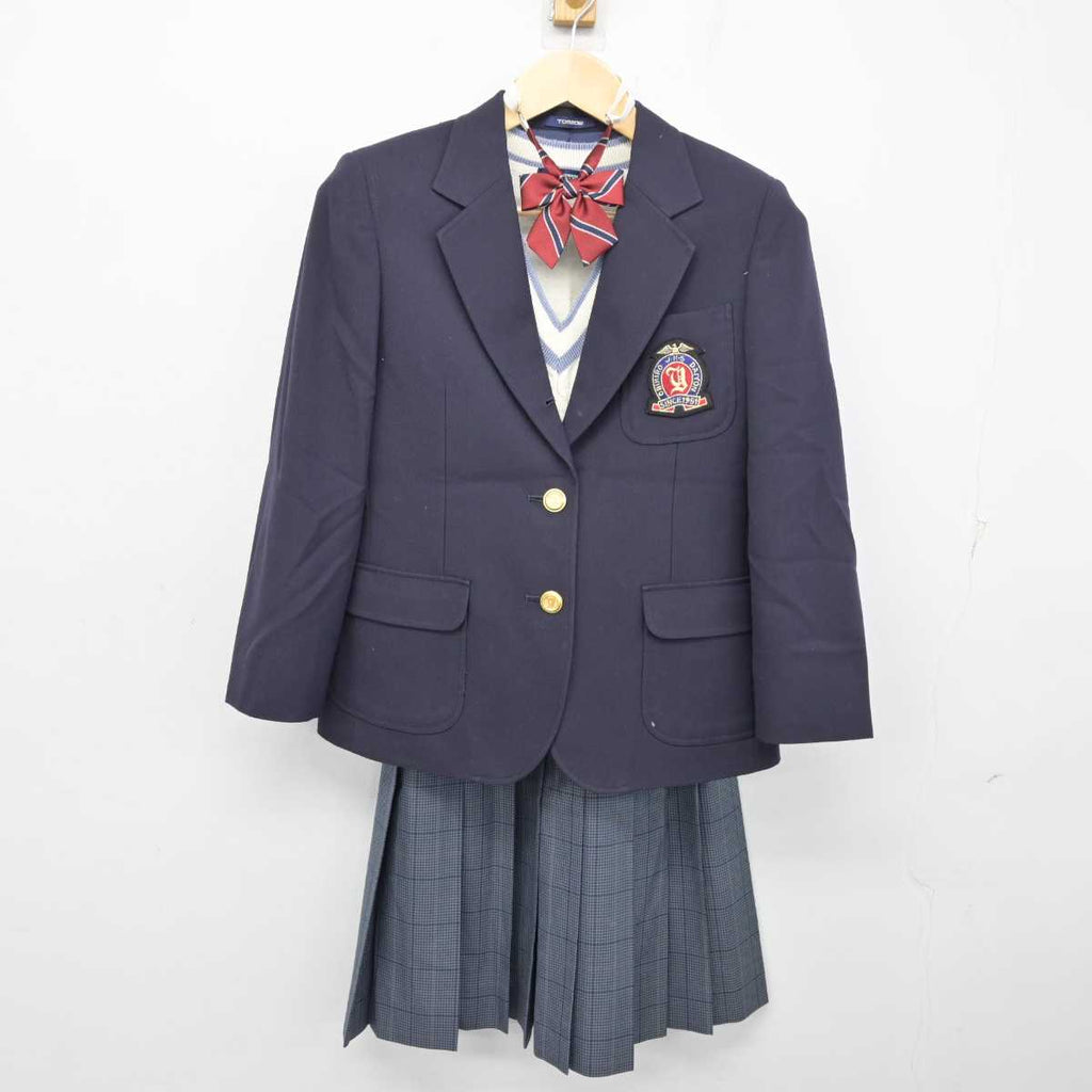 中古】北海道 帯広第四中学校 女子制服 4点 (ブレザー・ニットベスト・スカート) sf054153 | 中古制服通販パレイド