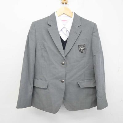 【中古】愛知県 名古屋市立工業高等学校 女子制服 3点 (ブレザー・ニットベスト・シャツ) sf054154