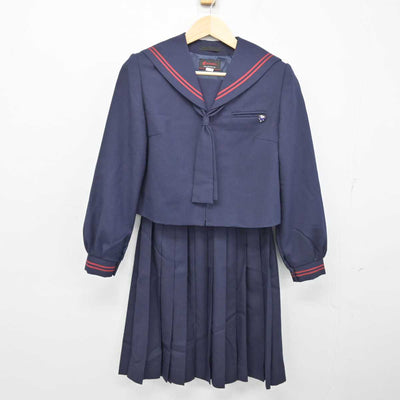 【中古】群馬県 宮郷中学校 女子制服 4点 (セーラー服・スカート) sf054156