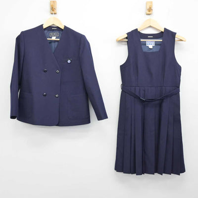 【中古】神奈川県 今井中学校 女子制服 3点 (ブレザー・ジャンパースカート) sf054171