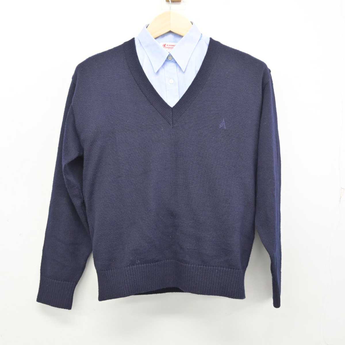 【中古】神奈川県 麻布大学附属高等学校 女子制服 3点 (ニット・シャツ) sf054176