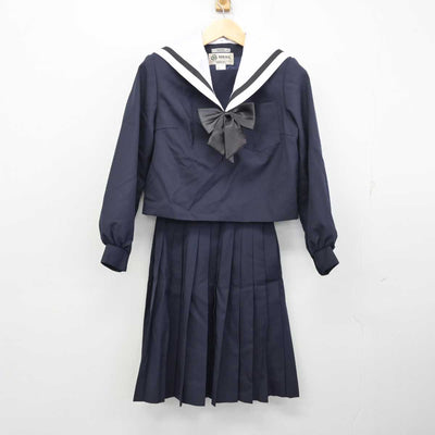 【中古】愛知県 名古屋西高等学校 女子制服 4点 (セーラー服・スカート) sf054190