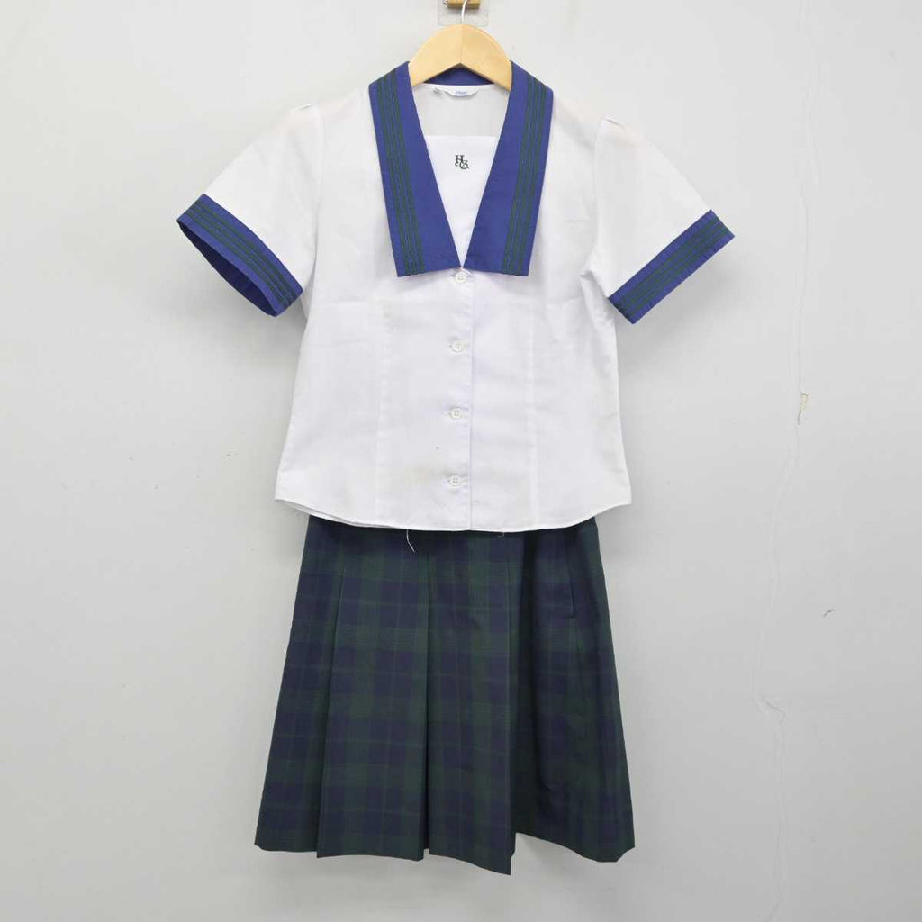 【中古】静岡県 浜松学芸中学校・高等学校 女子制服 2点 (シャツ・スカート) sf054192