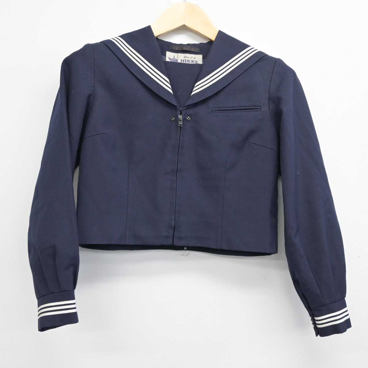 【中古】千葉県 市川市立第三中学校 女子制服 2点 (セーラー服・スカート) sf054195