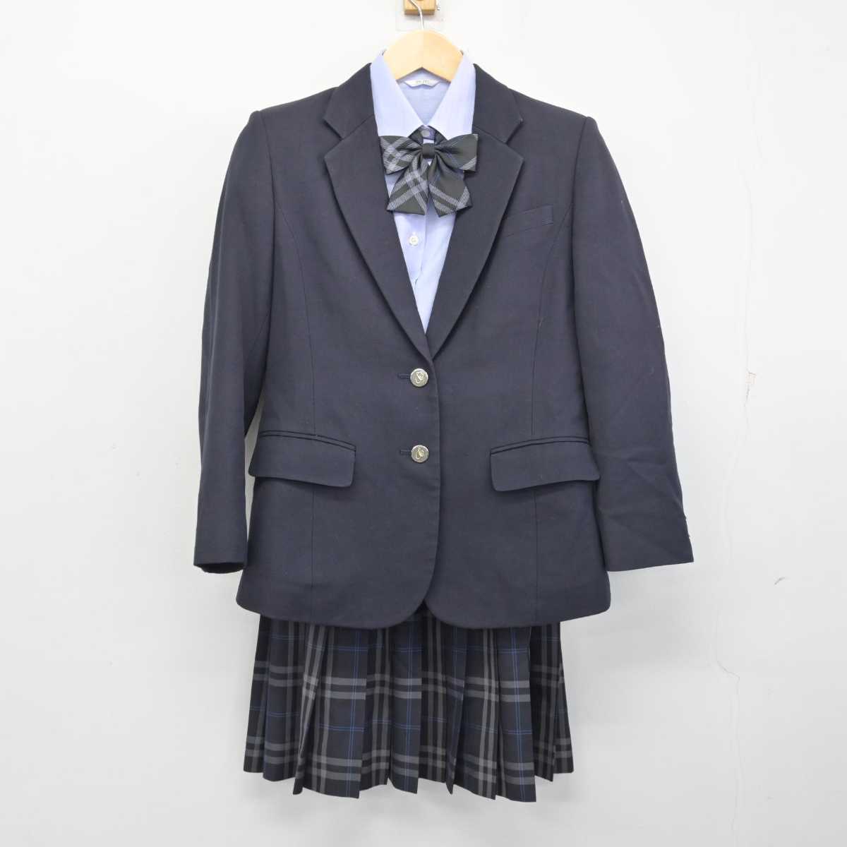 【中古】千葉県 千葉商科大学付属高等学校 女子制服 5点 (ブレザー・シャツ・スカート) sf054197