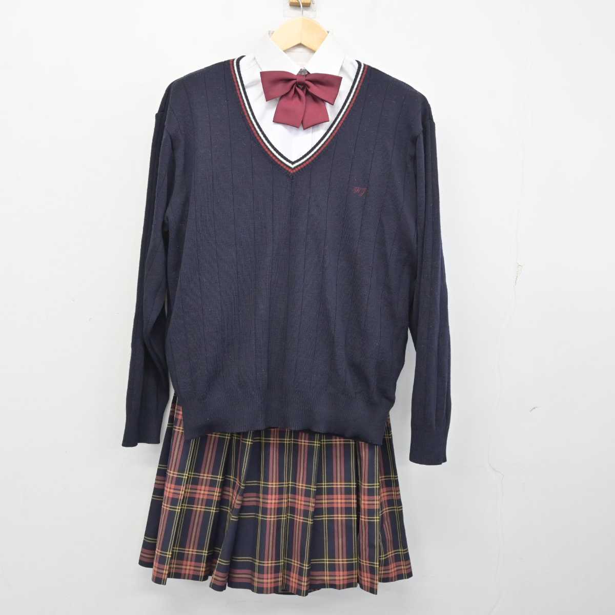 【中古】山梨県 甲府城西高等学校 女子制服 5点 (ブレザー・ニット・シャツ・スカート) sf054199