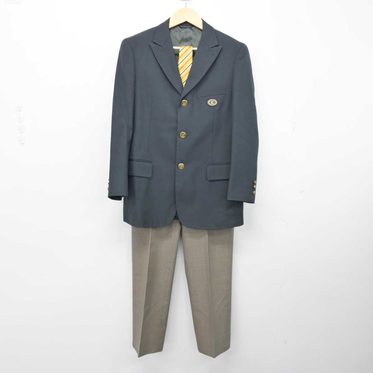 【中古】新潟県 中越高等学校 男子制服 3点 (ブレザー・ズボン) sf054210