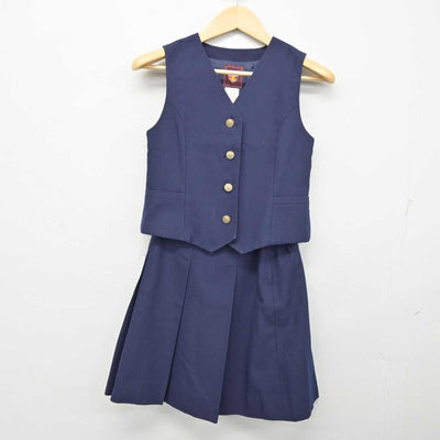 【中古】千葉県 高洲中学校 女子制服 5点 (ブレザー・ベスト・スカート・その他アイテム) sf054217