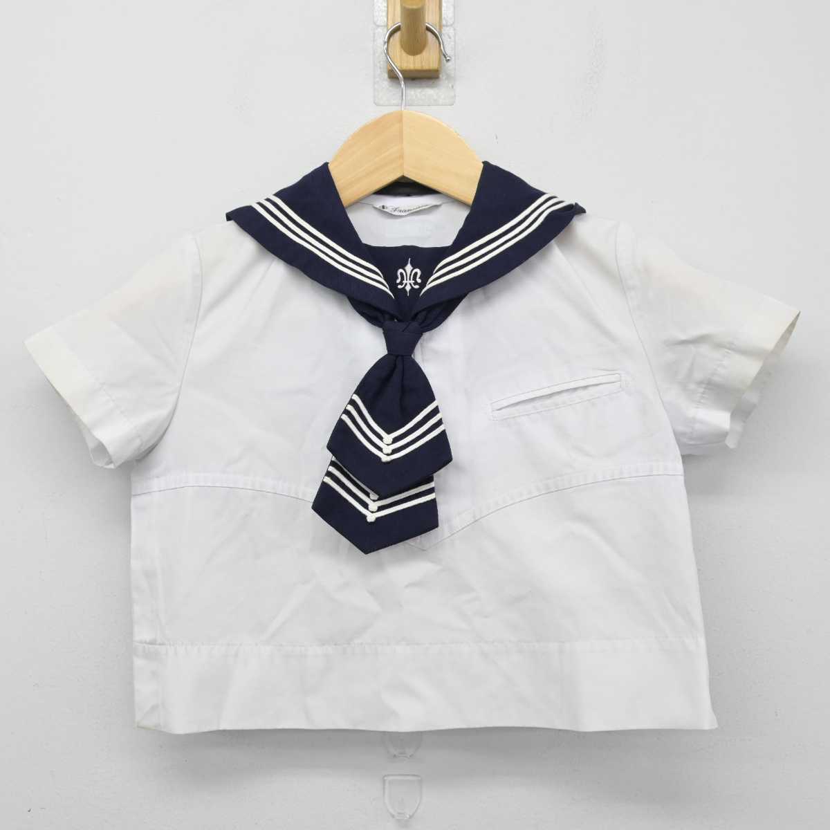 【中古】神奈川県 湘南白百合学園小学校 女子制服 3点 (セーラー服・スカート) sf054277