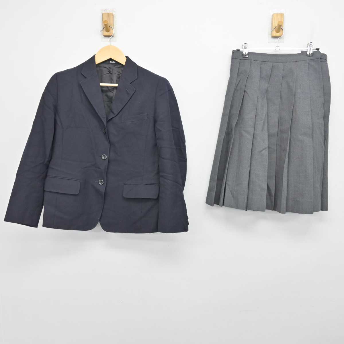 【中古】香川県 英明高等学校 女子制服 4点 (ブレザー・スカート) sf054337