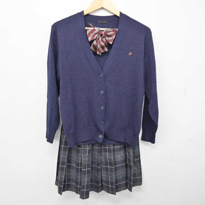 【中古】香川県 英明高等学校 女子制服 4点 (ニット・ニットベスト・スカート) sf054339