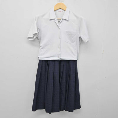 【中古】福岡県 福岡市内中学校標準服 女子制服 2点 (シャツ・スカート) sf054354