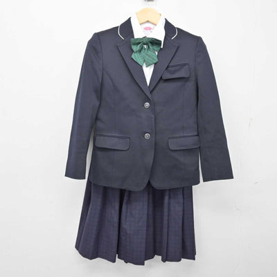 【中古】福岡県 福岡市内中学校標準服 女子制服 4点 (ブレザー・シャツ・スカート) sf054355