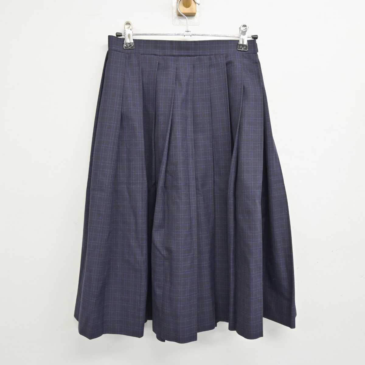 【中古】福岡県 福岡市内中学校標準服 女子制服 4点 (ブレザー・シャツ・スカート) sf054355