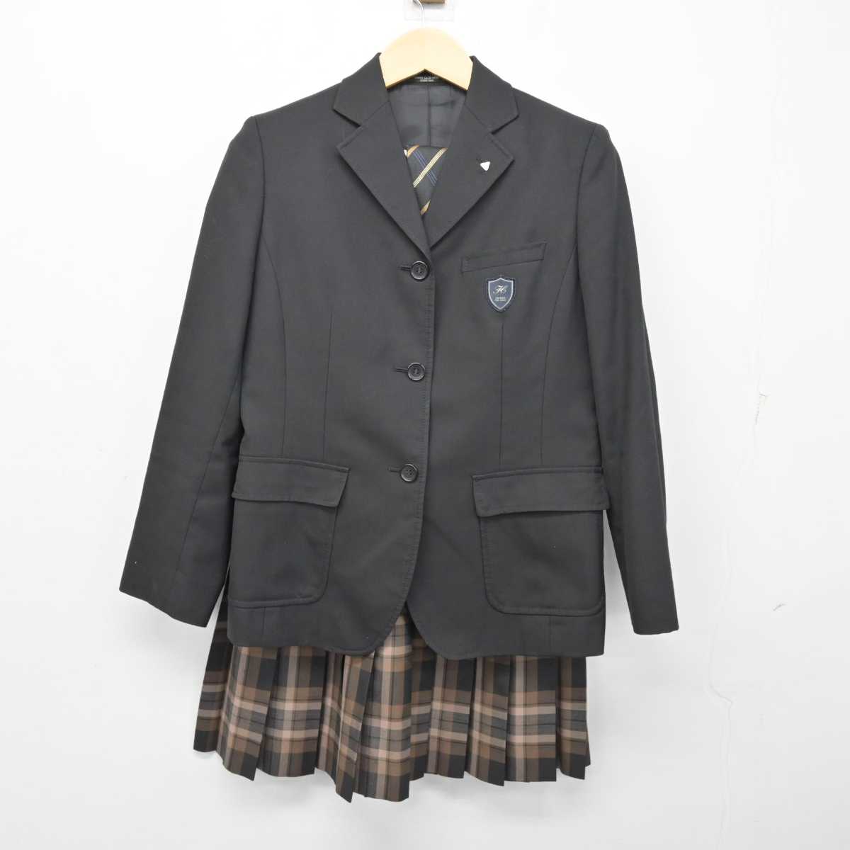 【中古】東京都 八王子学園八王子高等学校 女子制服 5点 (ブレザー・ニット・スカート) sf054362