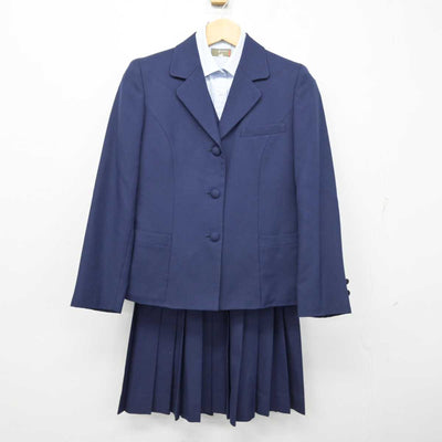 【中古】千葉県 千葉中学校 女子制服 4点 (ブレザー・ベスト・シャツ・スカート) sf054379