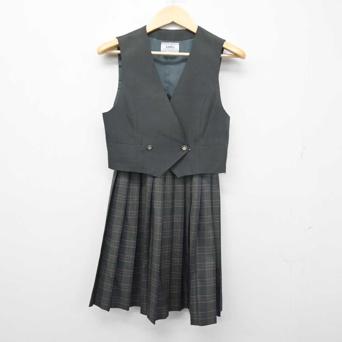 【中古】北海道 札幌市立伏見中学校 女子制服 4点 (ブレザー・ベスト・スカート) sf054390