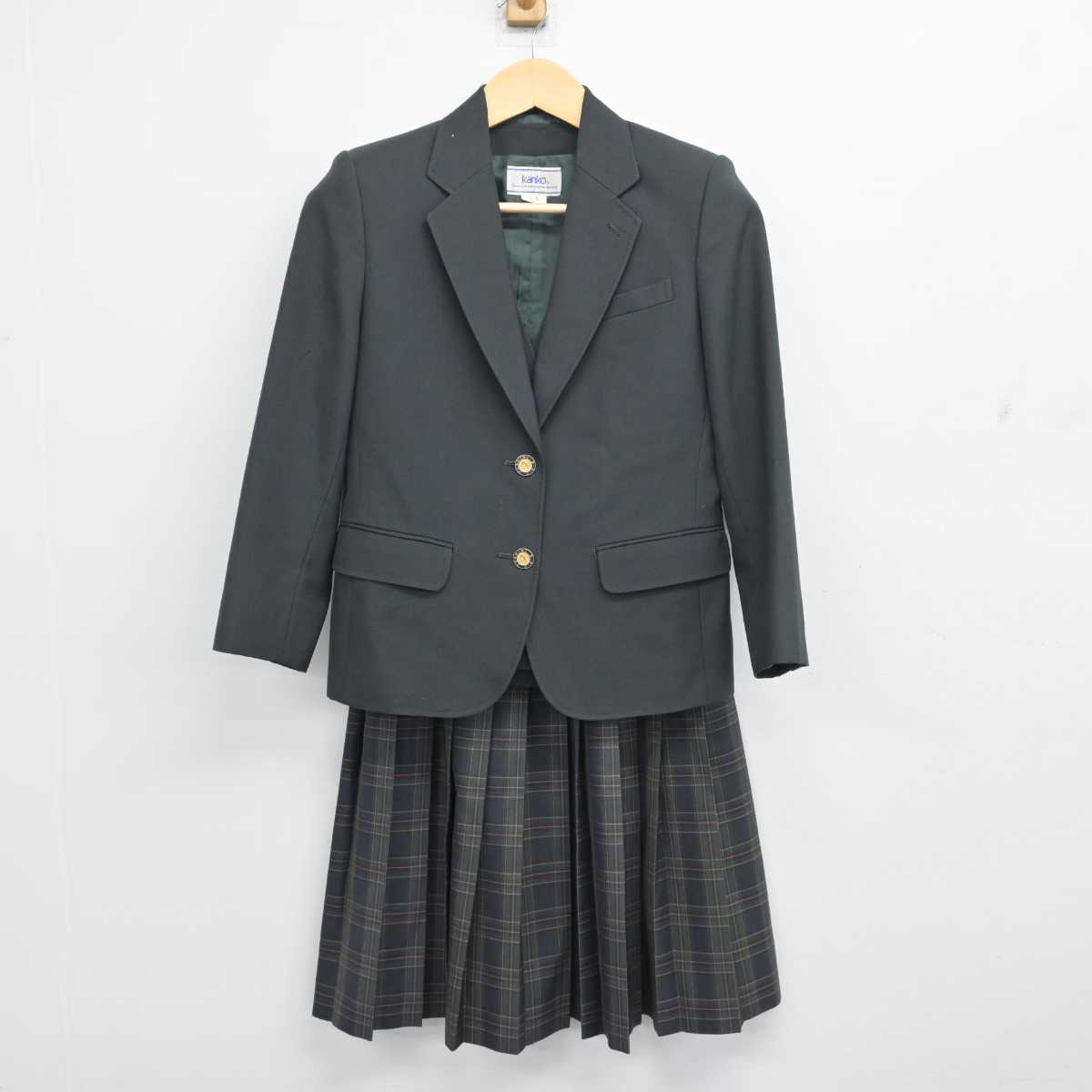 【中古】北海道 伏見中学校 女子制服 3点 (ブレザー・ベスト・スカート) sf054394