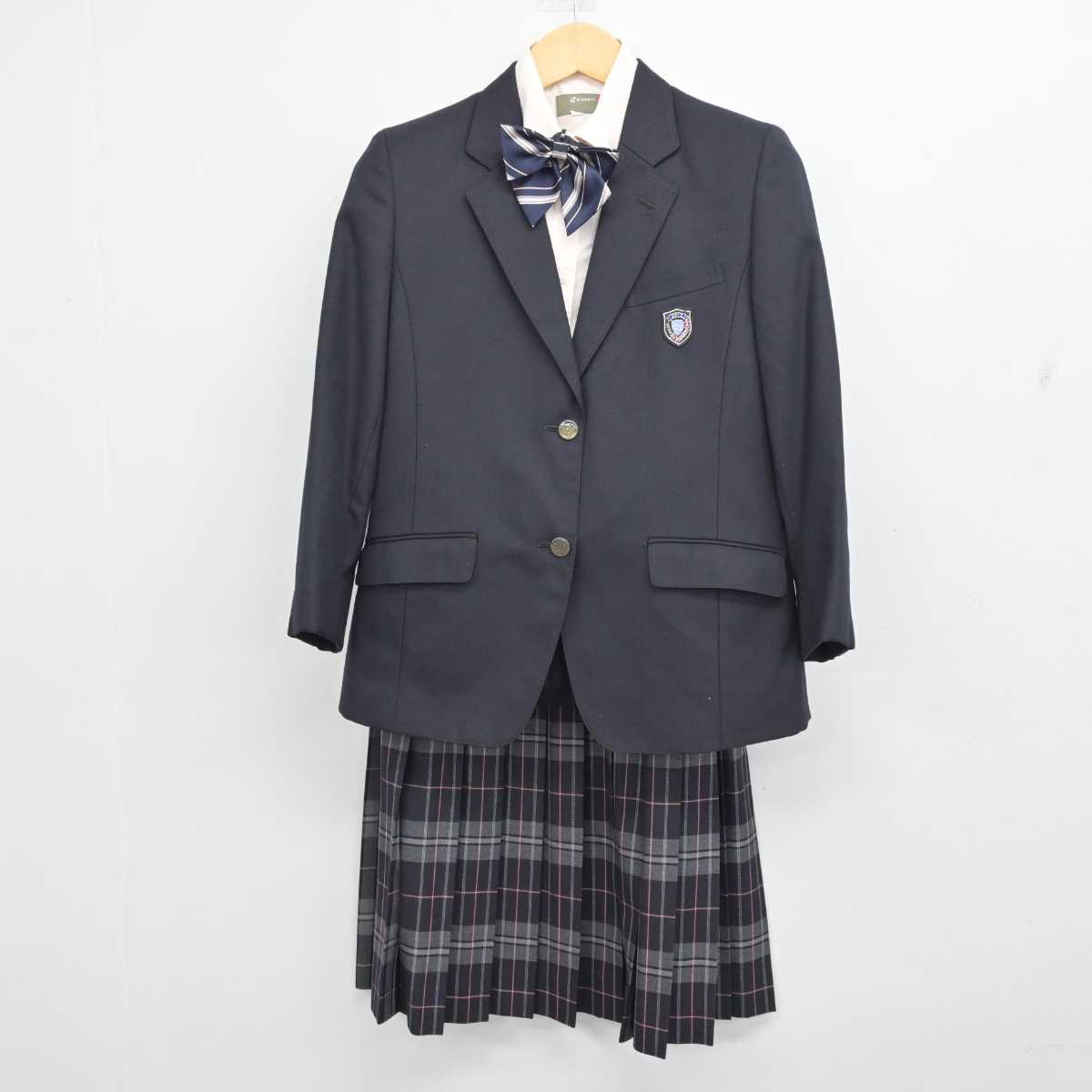 【中古】千葉県 ちはら台西中学校 女子制服 4点 (ブレザー・シャツ・スカート) sf054395