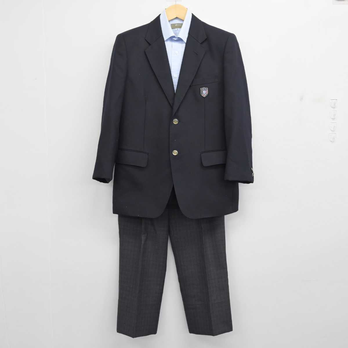 【中古】千葉県 ちはら台西中学校 男子制服 3点 (ブレザー・シャツ・ズボン) sf054398