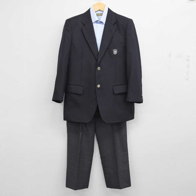 【中古】千葉県 ちはら台西中学校 男子制服 3点 (ブレザー・シャツ・ズボン) sf054398