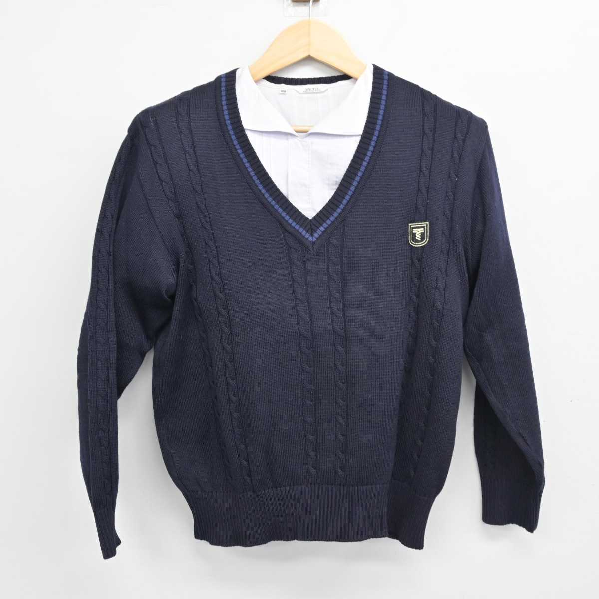 【中古】神奈川県 東海大学附属相模高等学校 女子制服 3点 (ニット・シャツ) sf054420