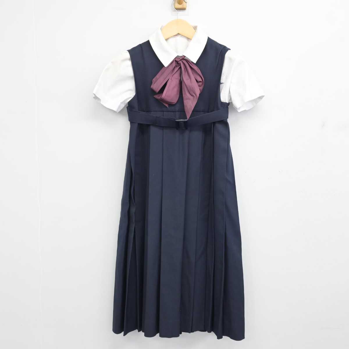 【中古】兵庫県 雲雀丘学園高等学校 女子制服 4点 (ブレザー・シャツ・ジャンパースカート) sf054423