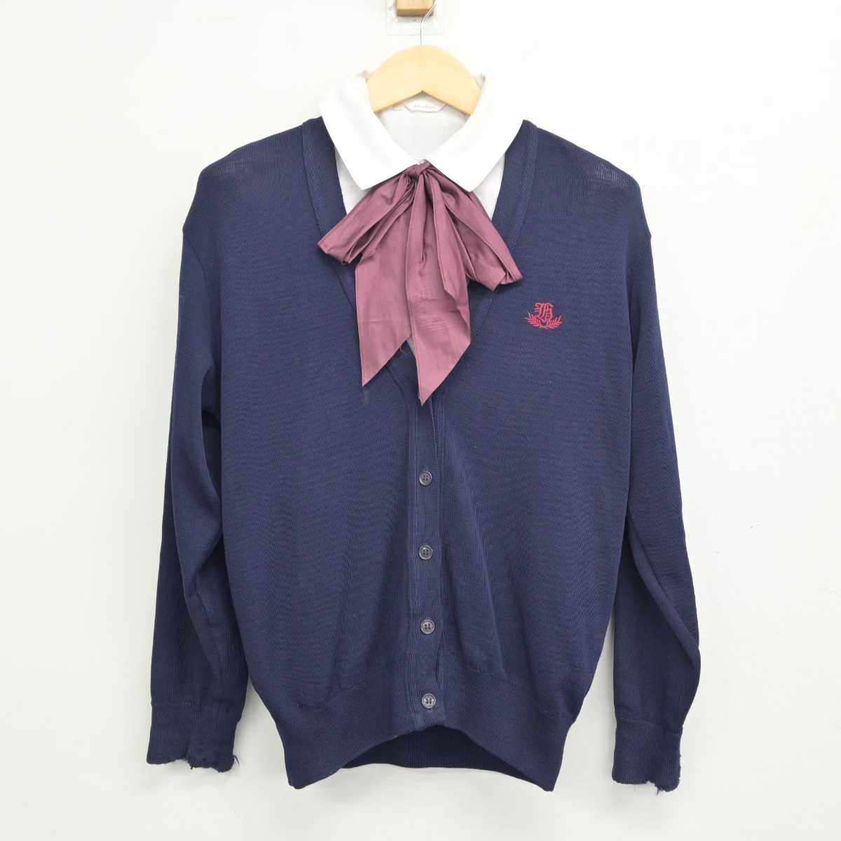 【中古】兵庫県 雲雀丘学園高等学校 女子制服 3点 (ニット・シャツ) sf054424