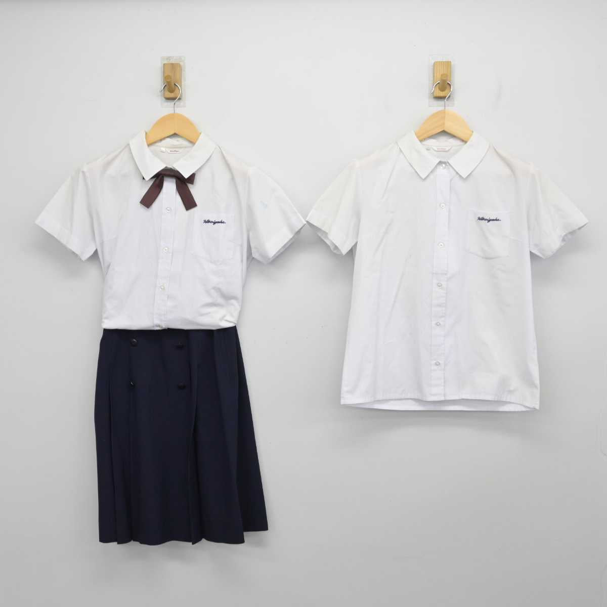 【中古】兵庫県 雲雀丘学園高等学校 女子制服 4点 (シャツ・スカート) sf054425