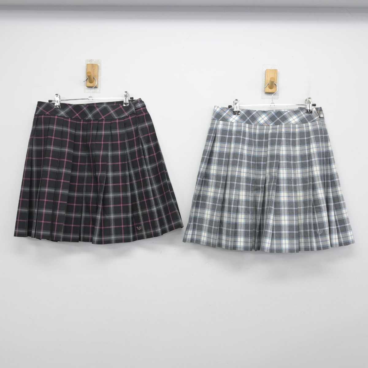 【中古】千葉県 東京学館浦安高等学校 女子制服 4点 (ブレザー・スカート・スカート) sf054432