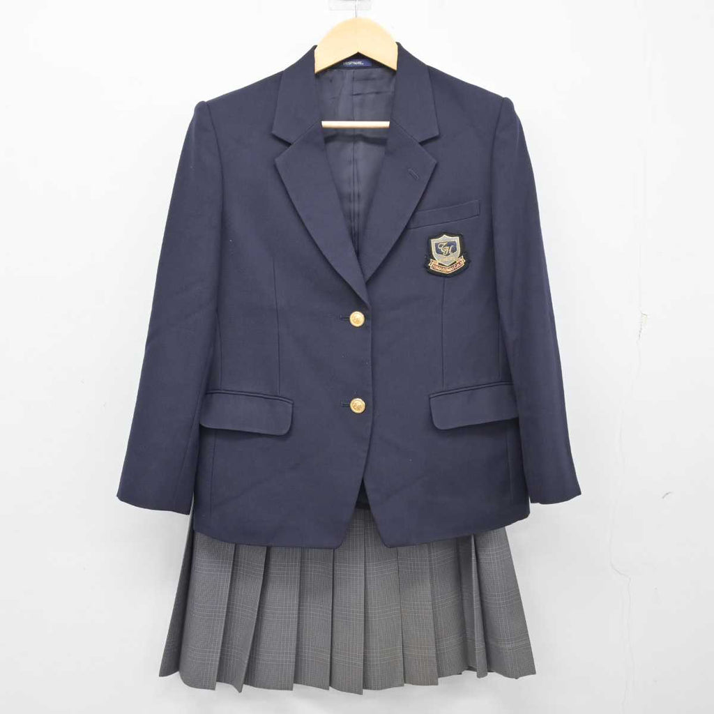 【中古】北海道 苫小牧高等商業学校 女子制服 2点 (ブレザー・スカート) sf054437