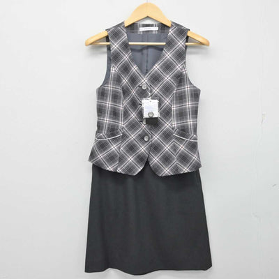 【中古】 事務服 女子制服 2点 (ベスト・スカート) sf054438