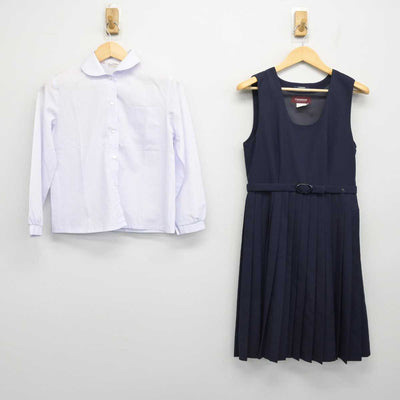 【中古】愛知県 椙山女学園高等学校 女子制服 2点 (シャツ・ジャンパースカート) sf054452