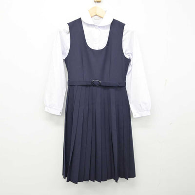 【中古】愛知県 椙山女学園高等学校 女子制服 2点 (シャツ・ジャンパースカート) sf054453