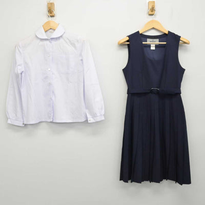 【中古】愛知県 椙山女学園高等学校 女子制服 2点 (シャツ・ジャンパースカート) sf054453