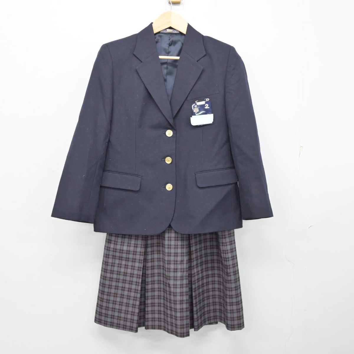 【中古】兵庫県 烏帽子中学校 女子制服 3点 (ブレザー・スカート) sf054455