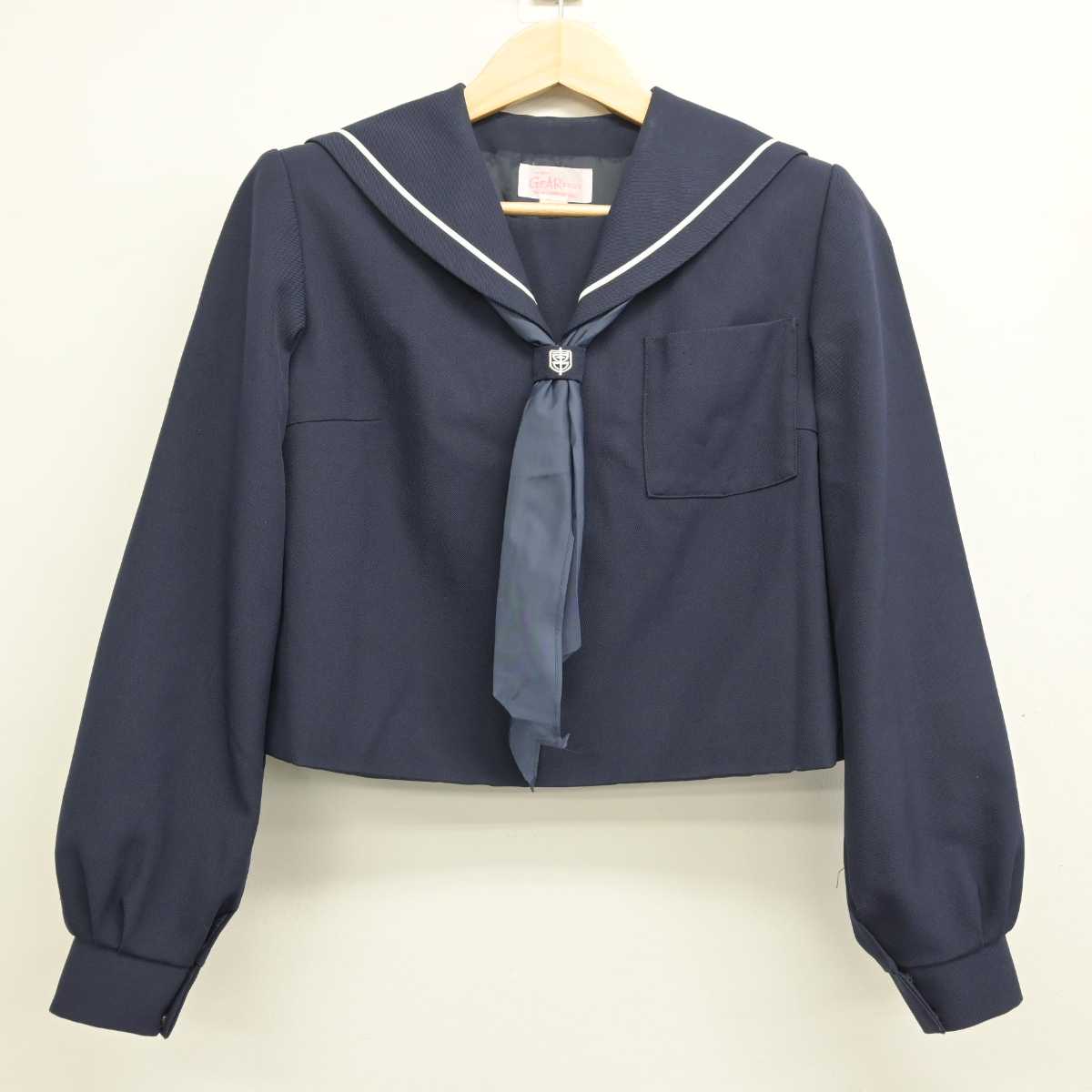 【中古】鳥取県 倉吉市立東中学校 女子制服 4点 (セーラー服・スカート・スカート) sf054456