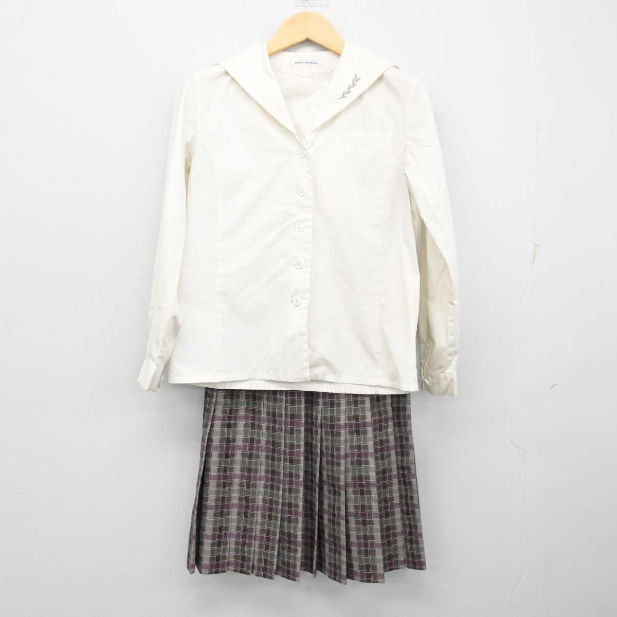 【中古】愛知県 名城大学附属高等学校 女子制服 2点 (シャツ・スカート) sf054459