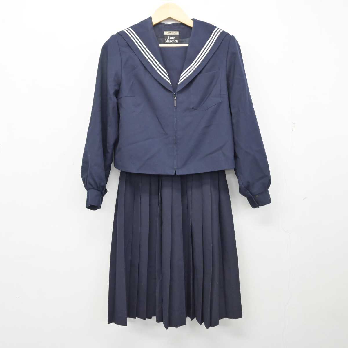 【中古】愛知県 あま市立美和中学校 女子制服 2点 (セーラー服・スカート) sf054465