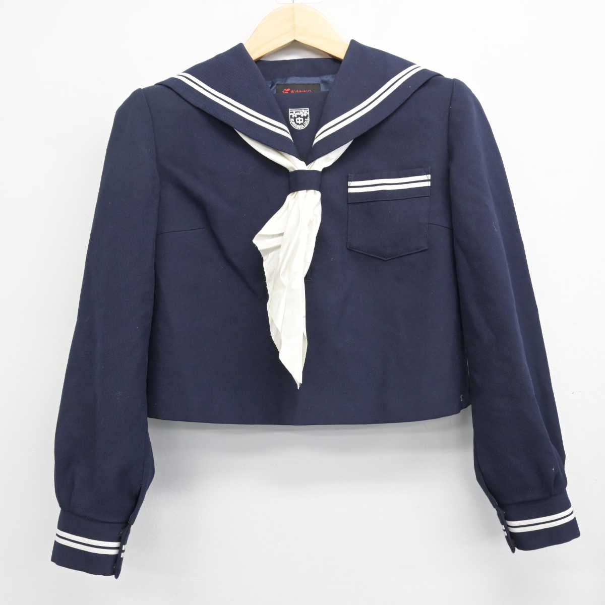 【中古】広島県 栗原中学校 女子制服 3点 (セーラー服・スカート) sf054477