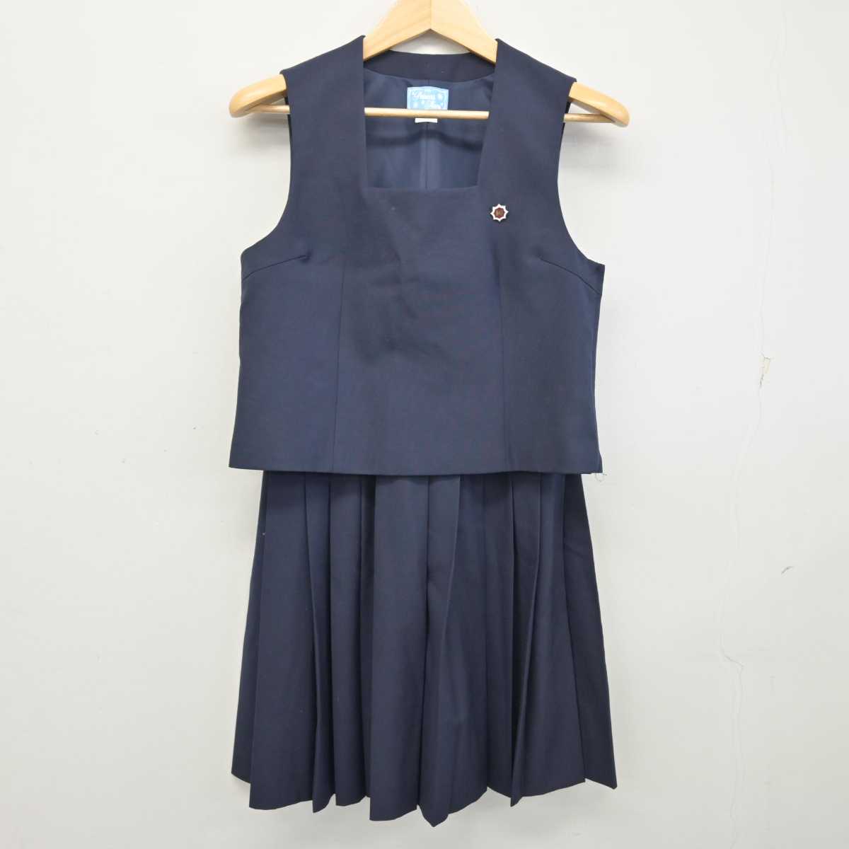 【中古】神奈川県 湘洋中学校 女子制服 3点 (ベスト・スカート) sf054484