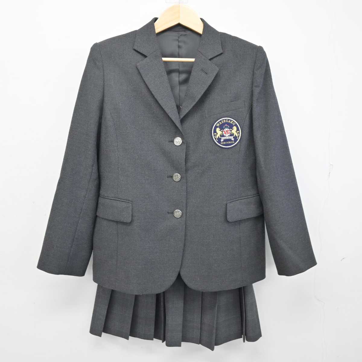 【中古】千葉県 わせがく高等学校 女子制服 2点 (ブレザー・スカート) sf054485