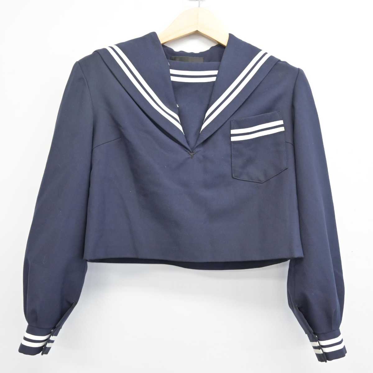 【中古】熊本県 出水中学校 女子制服 2点 (セーラー服・ジャンパースカート) sf054486