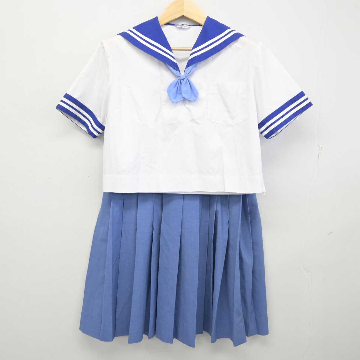 【中古】熊本県 出水中学校 女子制服 4点 (セーラー服・スカート) sf054487