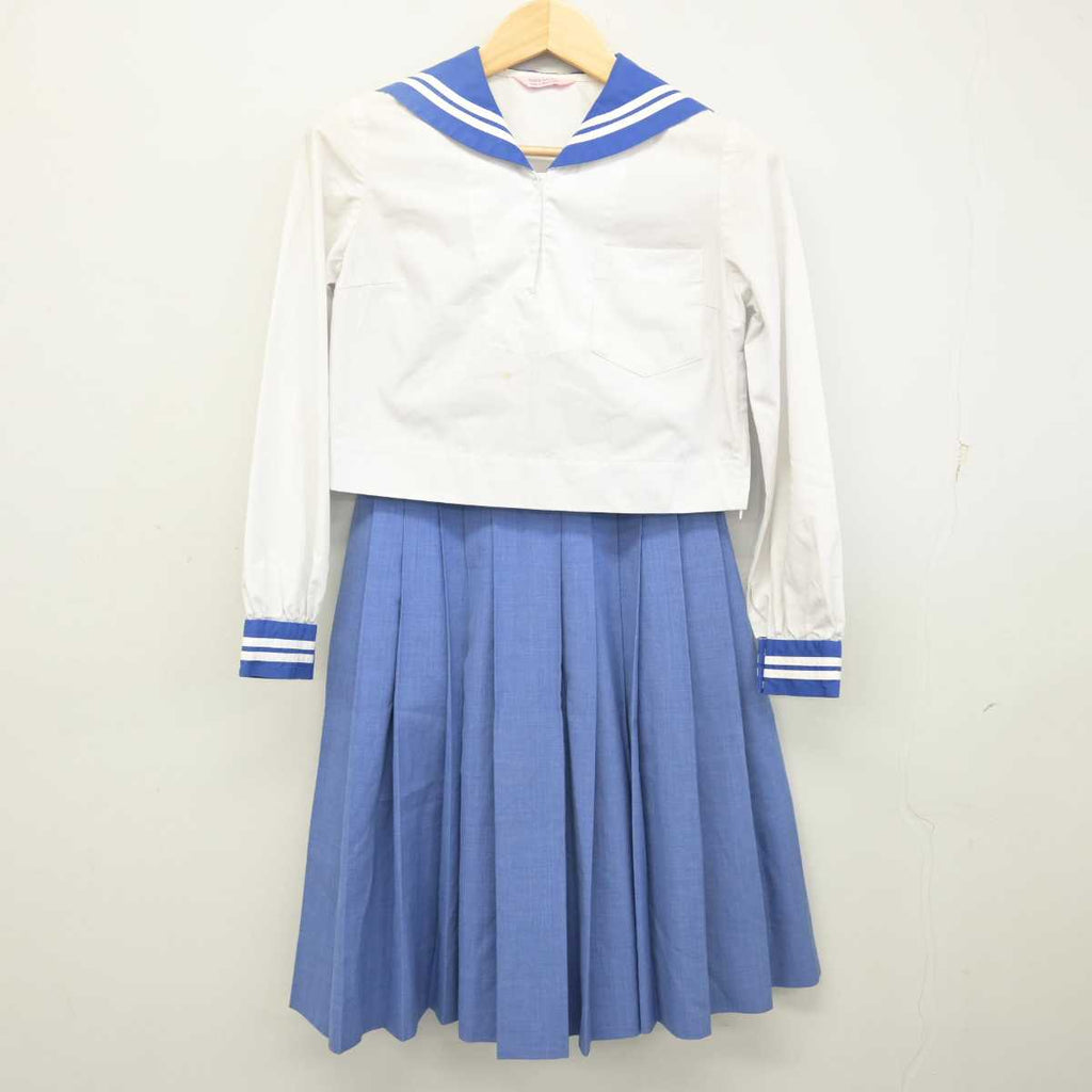 【中古】熊本県 出水中学校 女子制服 2点 (セーラー服・スカート 