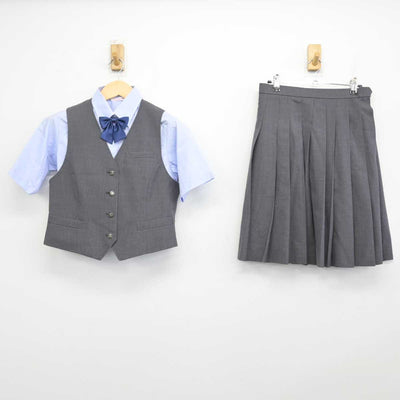 【中古】埼玉県 東京農業大学第三高等学校 女子制服 5点 (シャツ・ベスト・スカート) sf054500