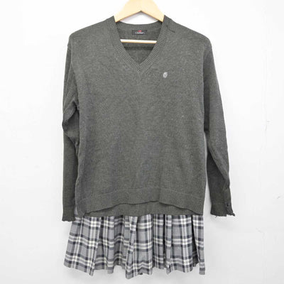 【中古】愛知県 同朋高等学校 女子制服 3点 (ニット・スカート・スカート) sf054512