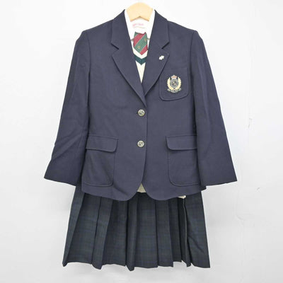 【中古】京都府 嵯峨野高等学校 女子制服 7点 (ブレザー・ニット・シャツ・スカート) sf054514