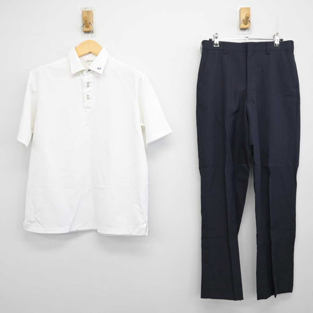 【中古】北海道 札幌静修高等学校 男子制服 2点 (シャツ・ズボン) sf054516